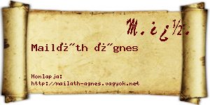 Mailáth Ágnes névjegykártya
